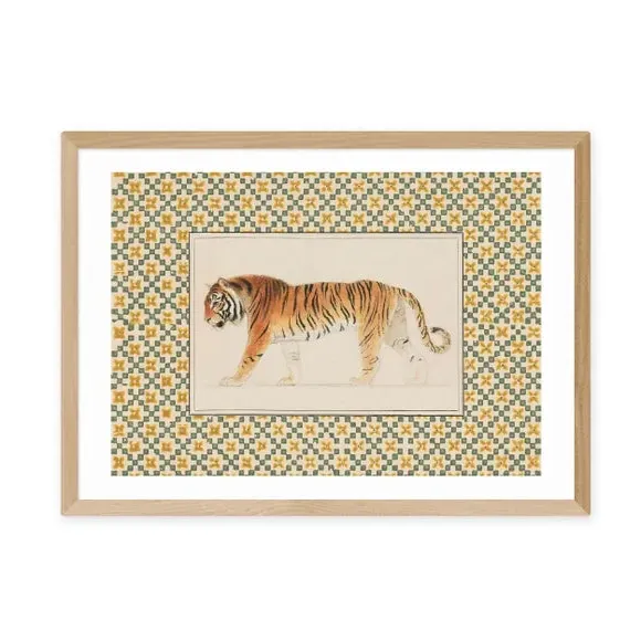 Tiger Wall Art Print - Orange