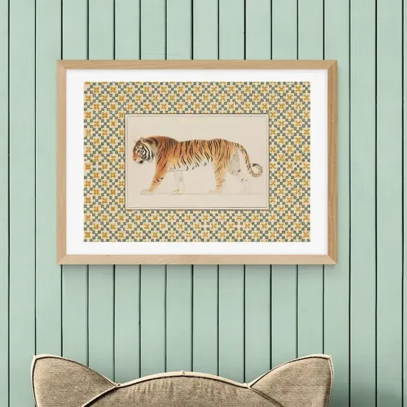 Tiger Wall Art Print - Orange