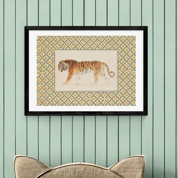Tiger Wall Art Print - Orange