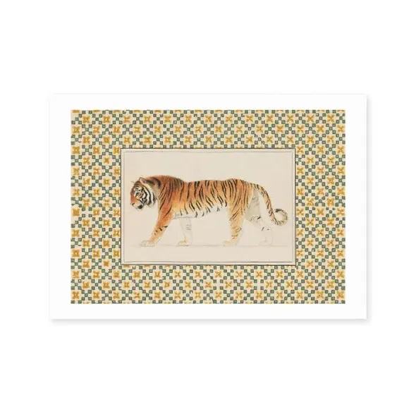Tiger Wall Art Print - Orange
