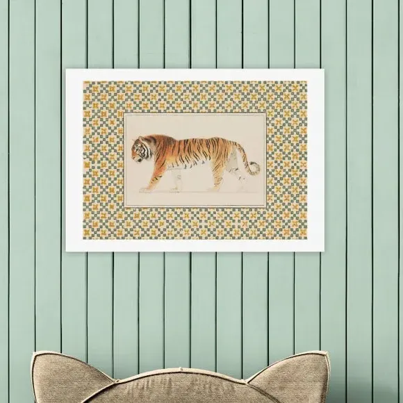 Tiger Wall Art Print - Orange image