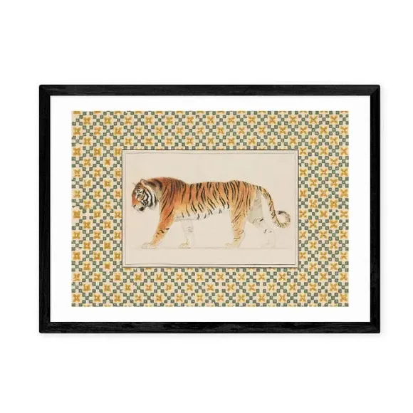 Tiger Wall Art Print - Orange