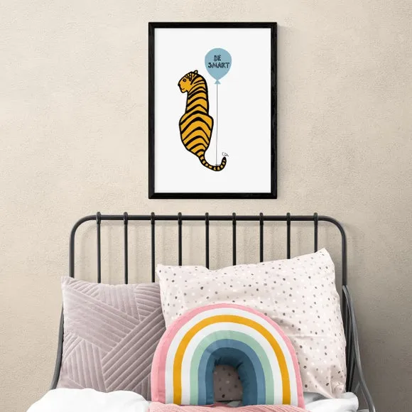 Tiger Wall Print - Orange