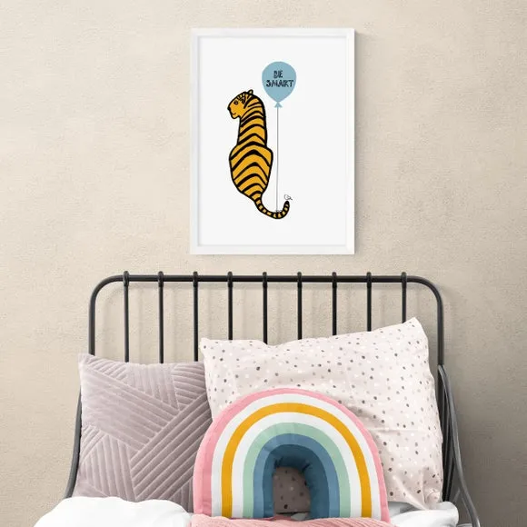 Tiger Wall Print - Orange
