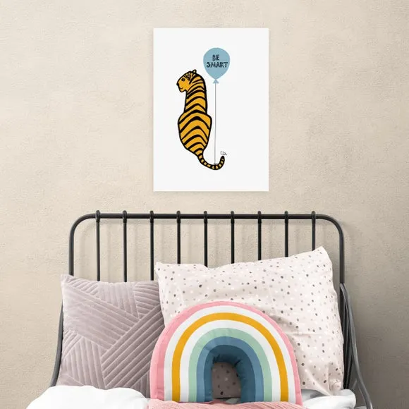 Tiger Wall Print - Orange image
