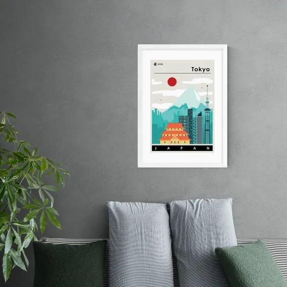 Tokyo Japan Travel Print - Multicolor, Paper