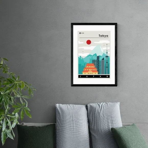 Tokyo Japan Travel Print - Multicolor, Paper