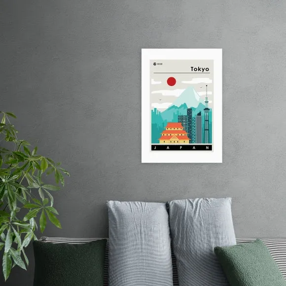 Tokyo Japan Travel Print - Multicolor, Paper image