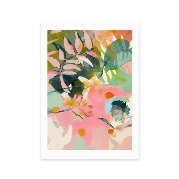 Tropical Summer Art Print - Pink