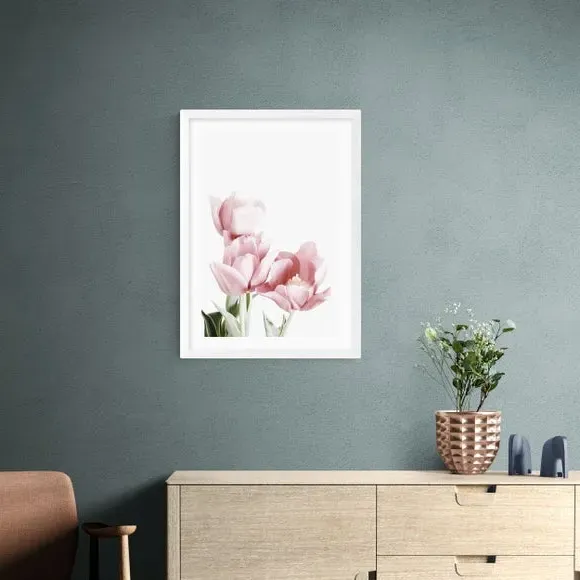 Tulips Wall Print - Blue, Archival Paper