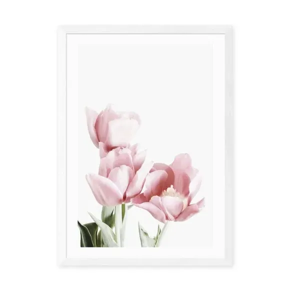 Tulips Wall Print - Blue, Archival Paper