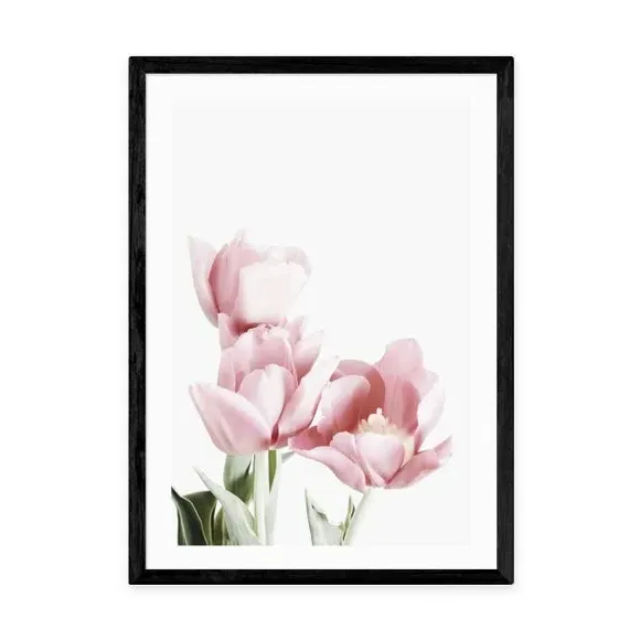 Tulips Wall Print - Blue, Archival Paper