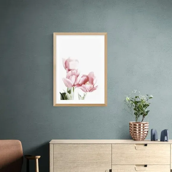 Tulips Wall Print - Blue, Archival Paper