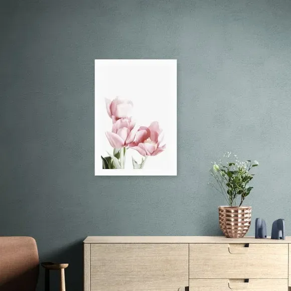 Tulips Wall Print - Blue, Archival Paper image