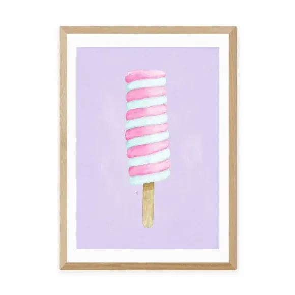 Twister Print Wall Art - Purple, Paper