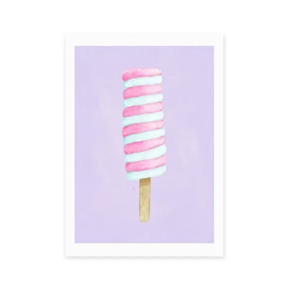 Twister Print Wall Art - Purple, Paper