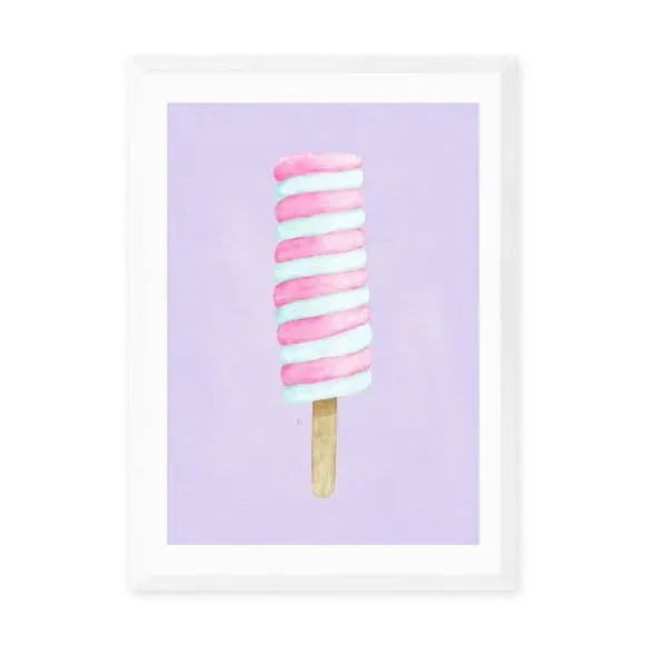 Twister Print Wall Art - Purple, Paper