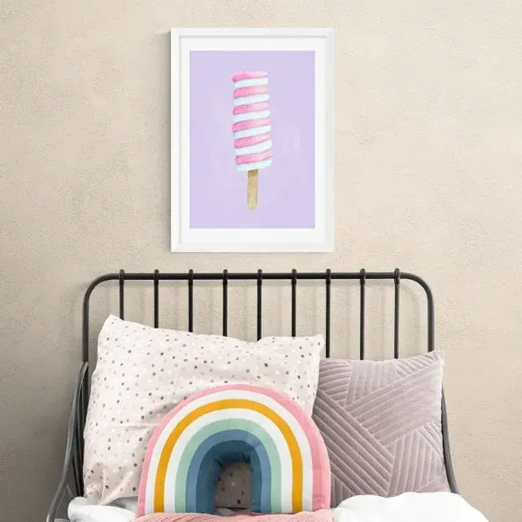 Twister Print Wall Art - Purple, Paper