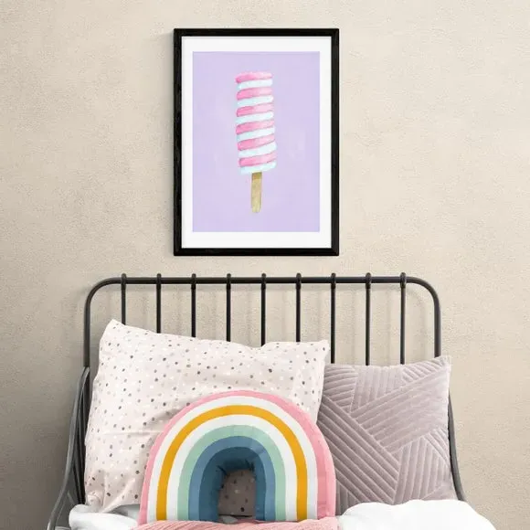 Twister Print Wall Art - Purple, Paper