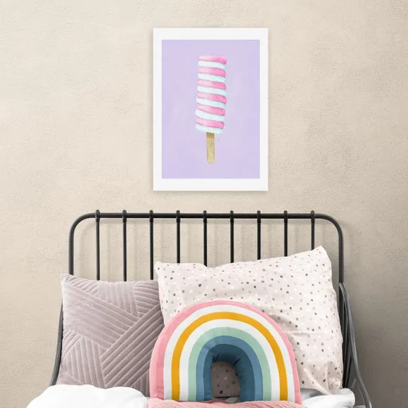 Twister Print Wall Art - Purple, Paper image