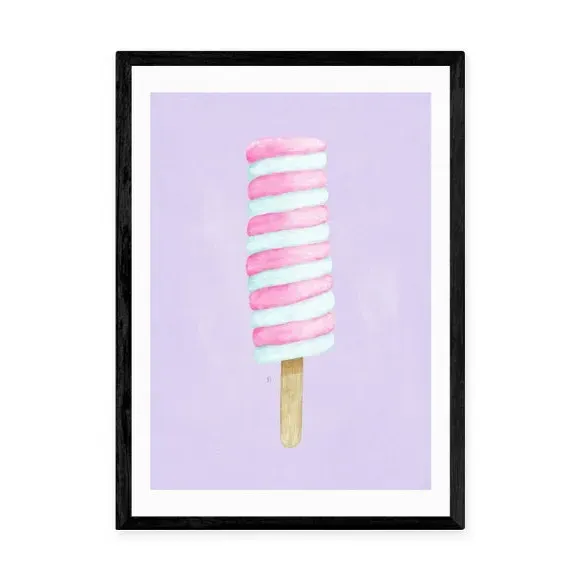 Twister Print Wall Art - Purple, Paper