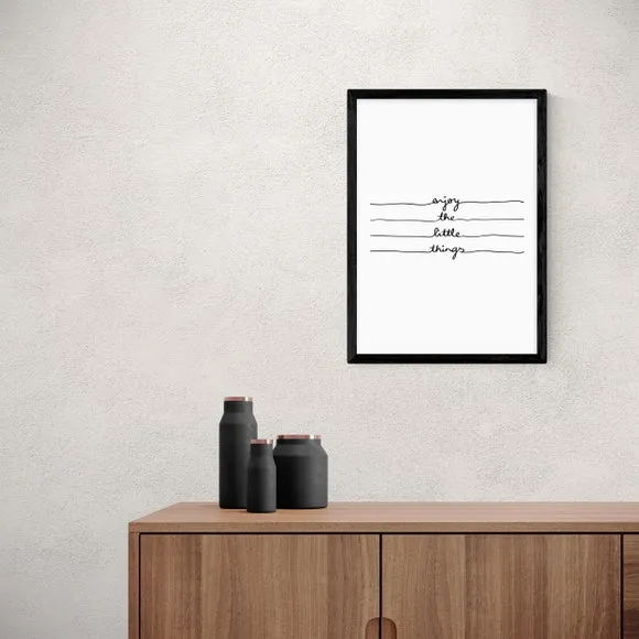 Typographic Wall Print - Black, Archival Paper