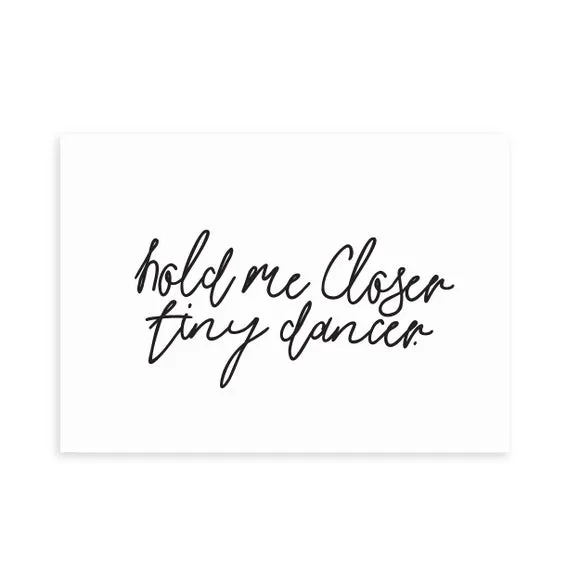Typographic Wall Print - Black, Archival Paper