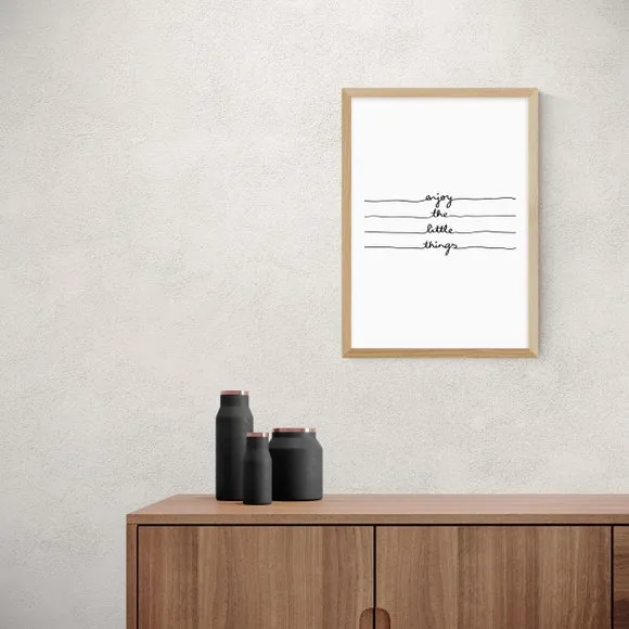 Typographic Wall Print - Black, Archival Paper