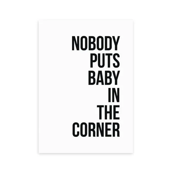 Typographic Wall Print - Black, Archival Paper