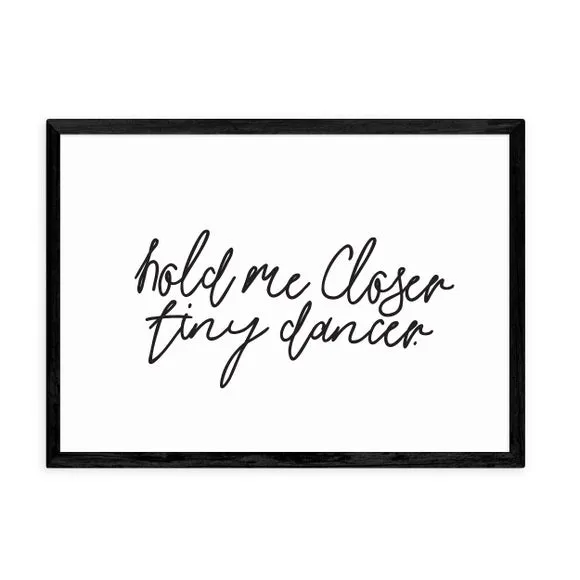 Typographic Wall Print - Black, Archival Paper