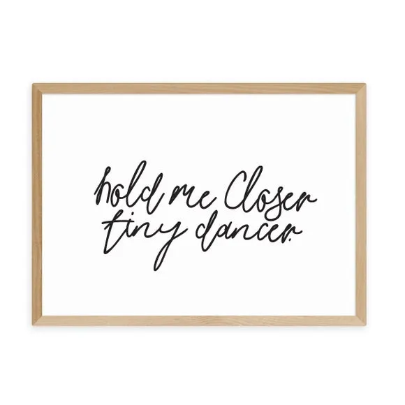Typographic Wall Print - Black, Archival Paper