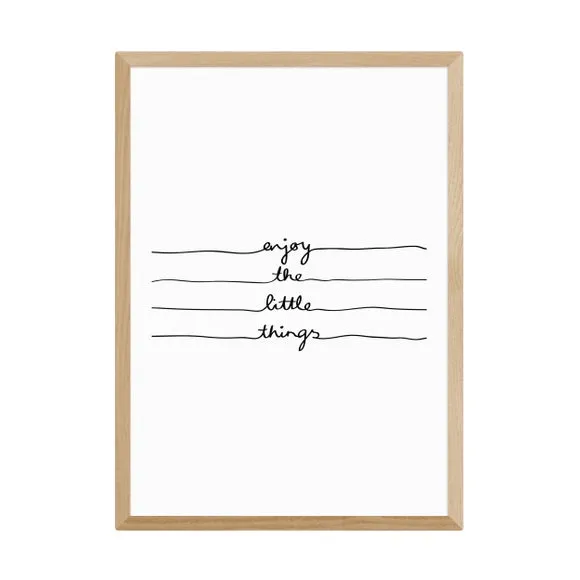 Typographic Wall Print - Black, Archival Paper