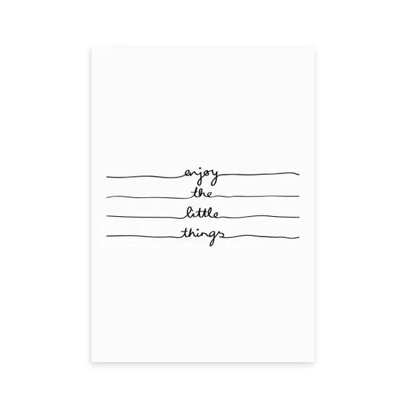Typographic Wall Print - Black, Archival Paper image