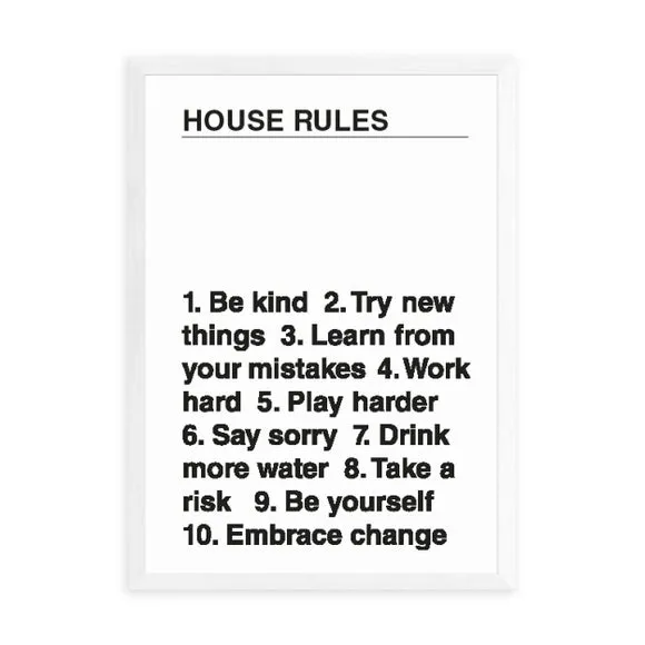 Typographic Wall Print - Black, Paper