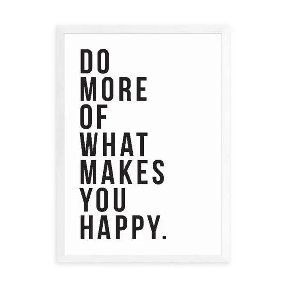 Typographic Wall Print - Black, Paper