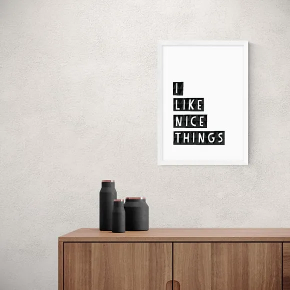 Typographic Wall Print - Black, Paper