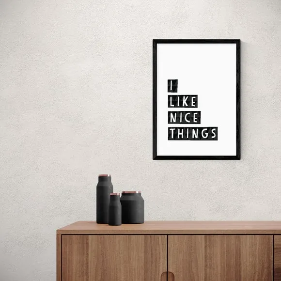 Typographic Wall Print - Black, Paper