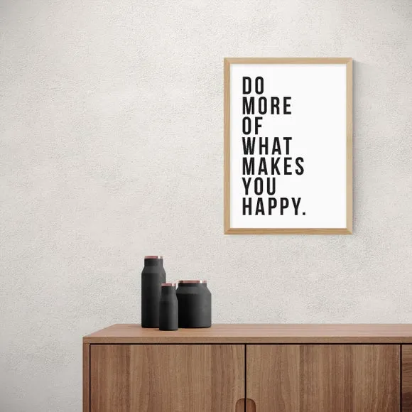 Typographic Wall Print - Black, Paper