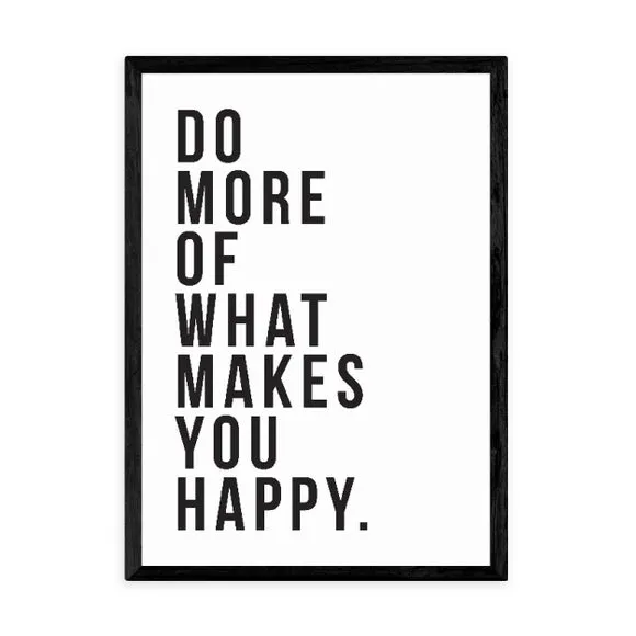 Typographic Wall Print - Black, Paper