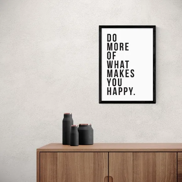 Typographic Wall Print - Black, Paper