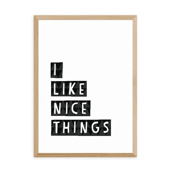 Typographic Wall Print - Black, Paper