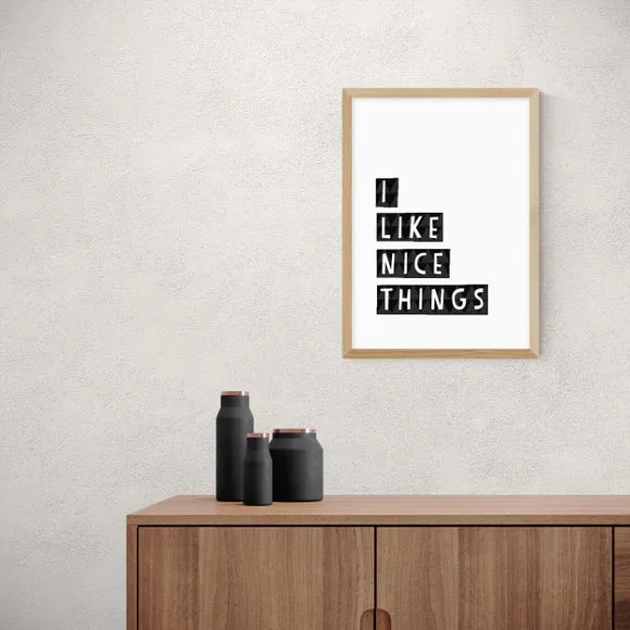 Typographic Wall Print - Black, Paper