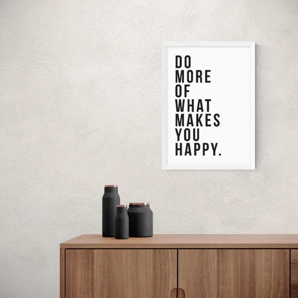 Typographic Wall Print - Black, Paper