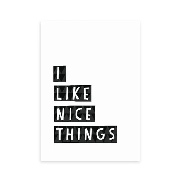 Typographic Wall Print - Black, Paper image