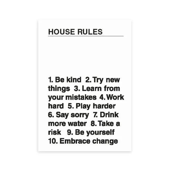 Typographic Wall Print - Black, Paper image