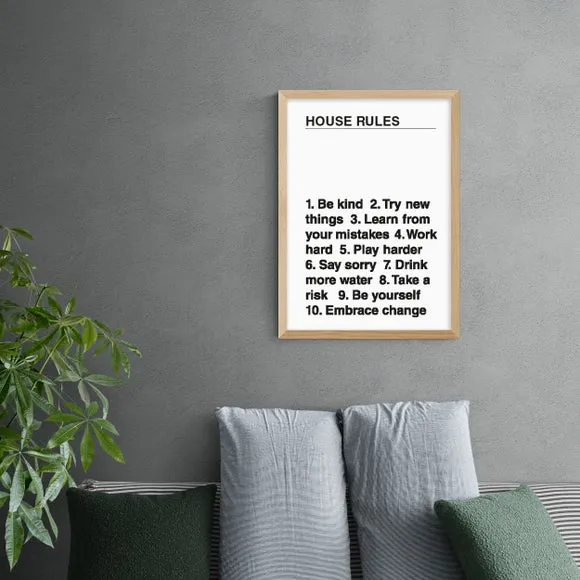 Typographic Wall Print - Black, Paper