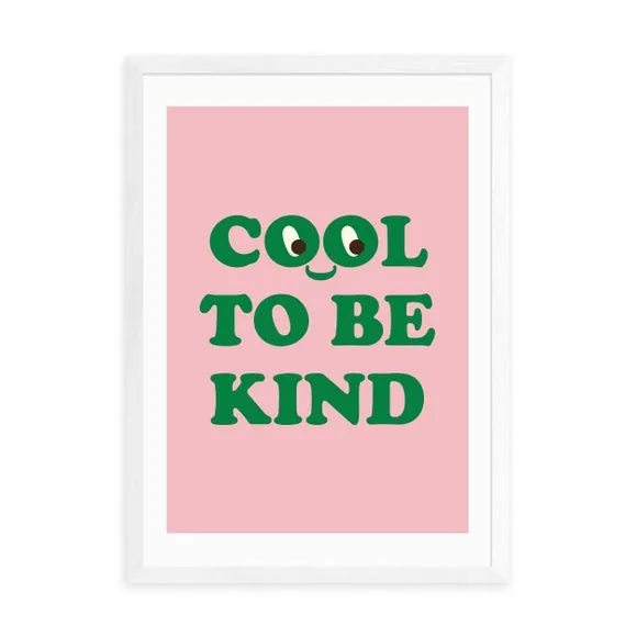 Typographic Wall Print - Pink, Archival Paper