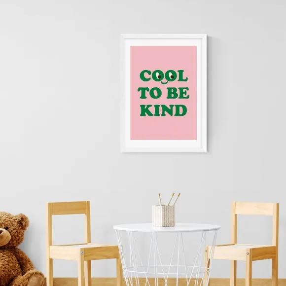 Typographic Wall Print - Pink, Archival Paper