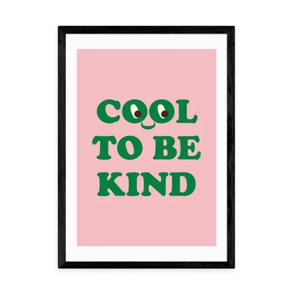Typographic Wall Print - Pink, Archival Paper