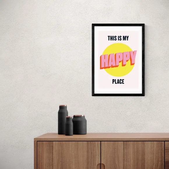 Typographic Wall Print - Pink, Archival Paper